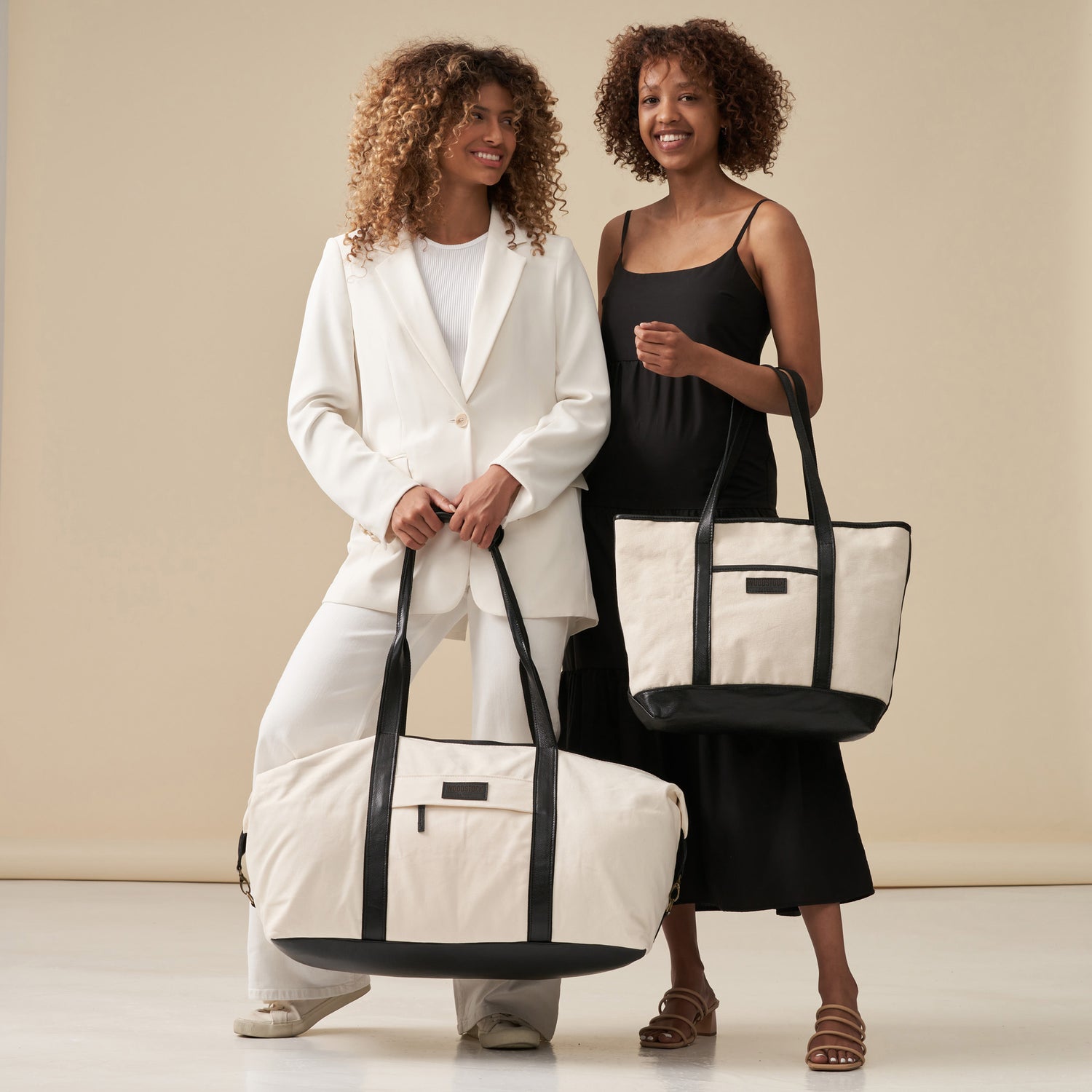 Safari Canvas & Leather Two-Tone Tote Bag