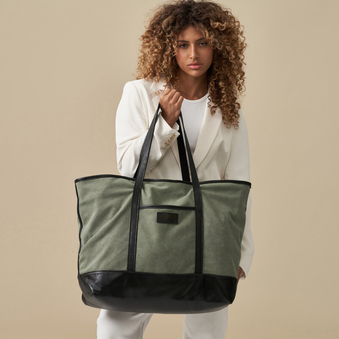 Bosveld Canvas & Leather Two-Tone Weekender Bag