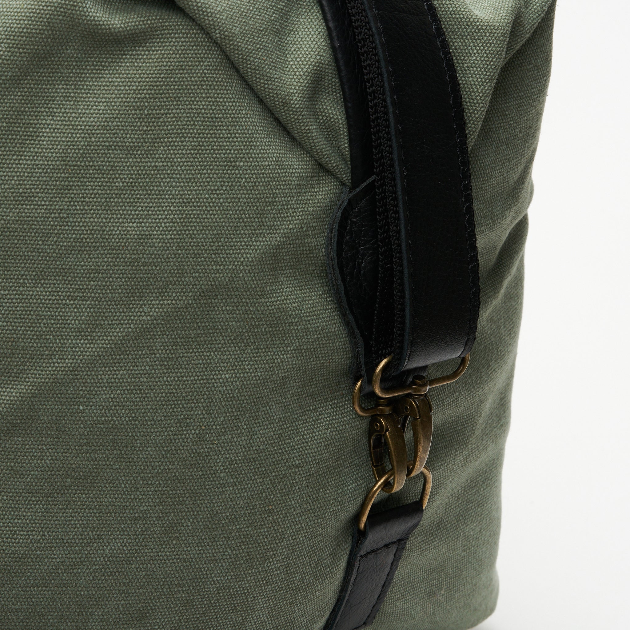 Kalahari Canvas & Leather Two-Tone Duffel Bag