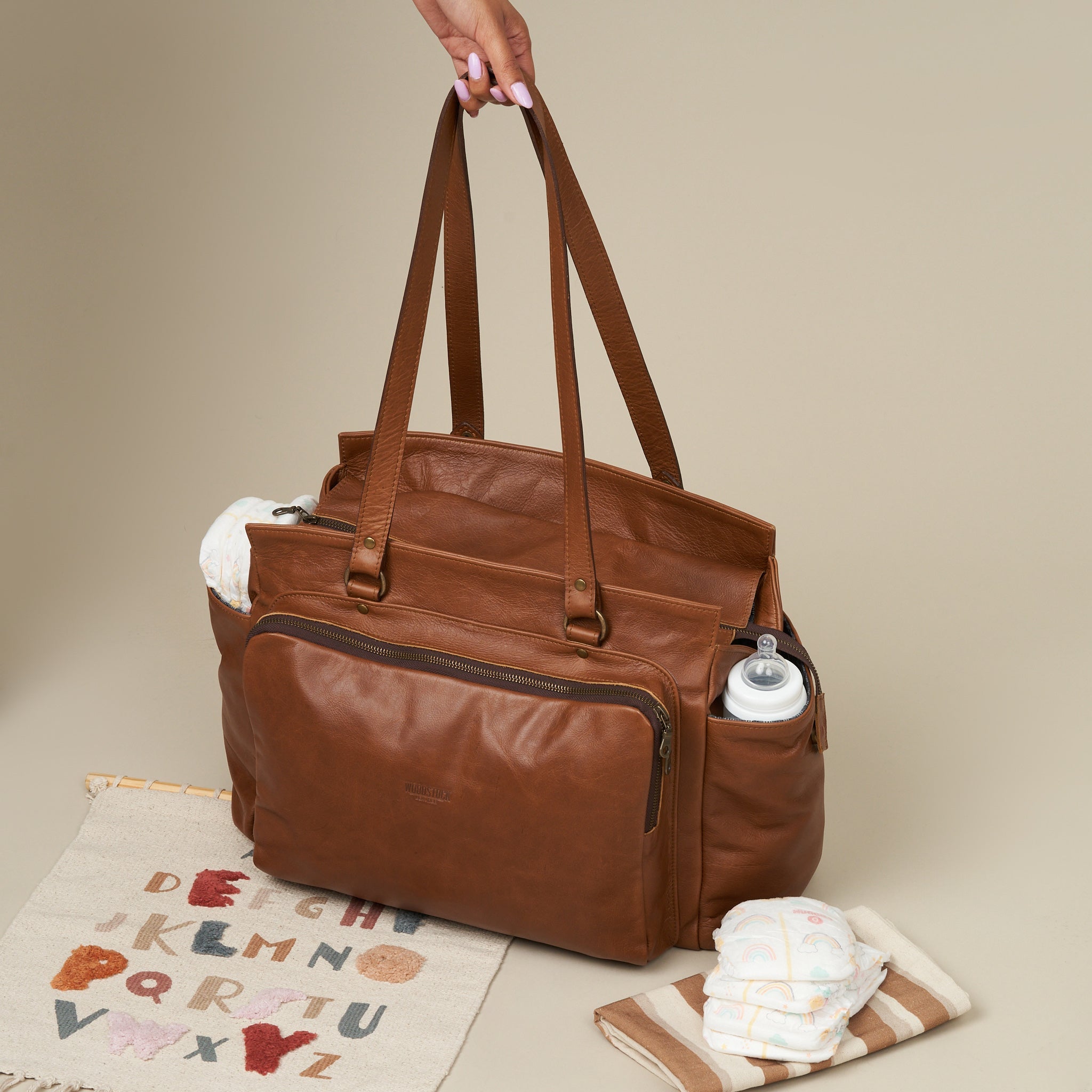 Charlotte Nappy Bag - Woodstock Leather