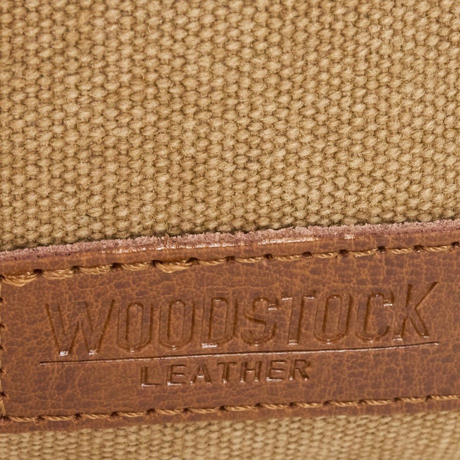 Dallas Two-tone Premium Canvas and Leather Weekend Bag - Woodstock Leather