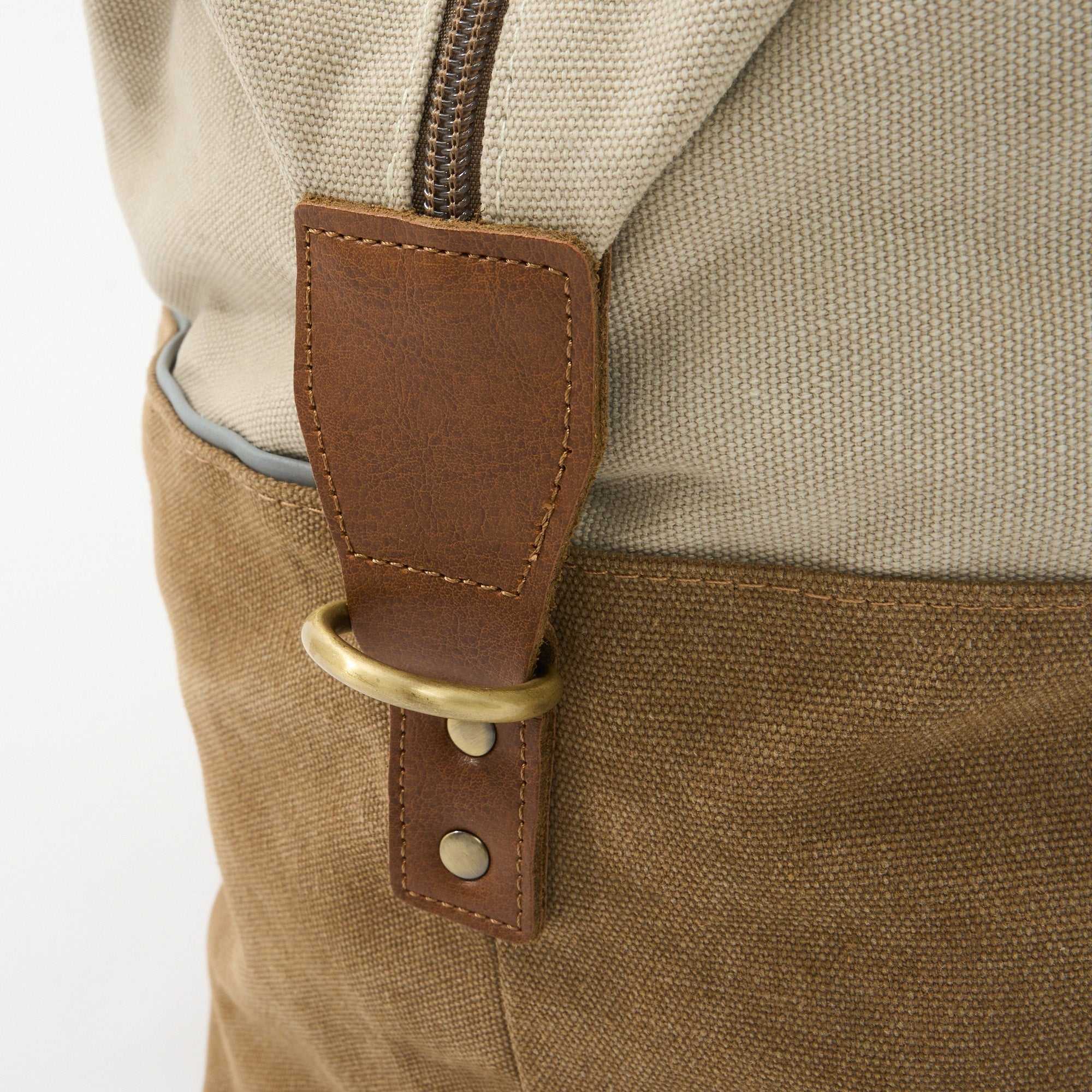 Dallas Two-tone Premium Canvas and Leather Weekend Bag - Woodstock Leather
