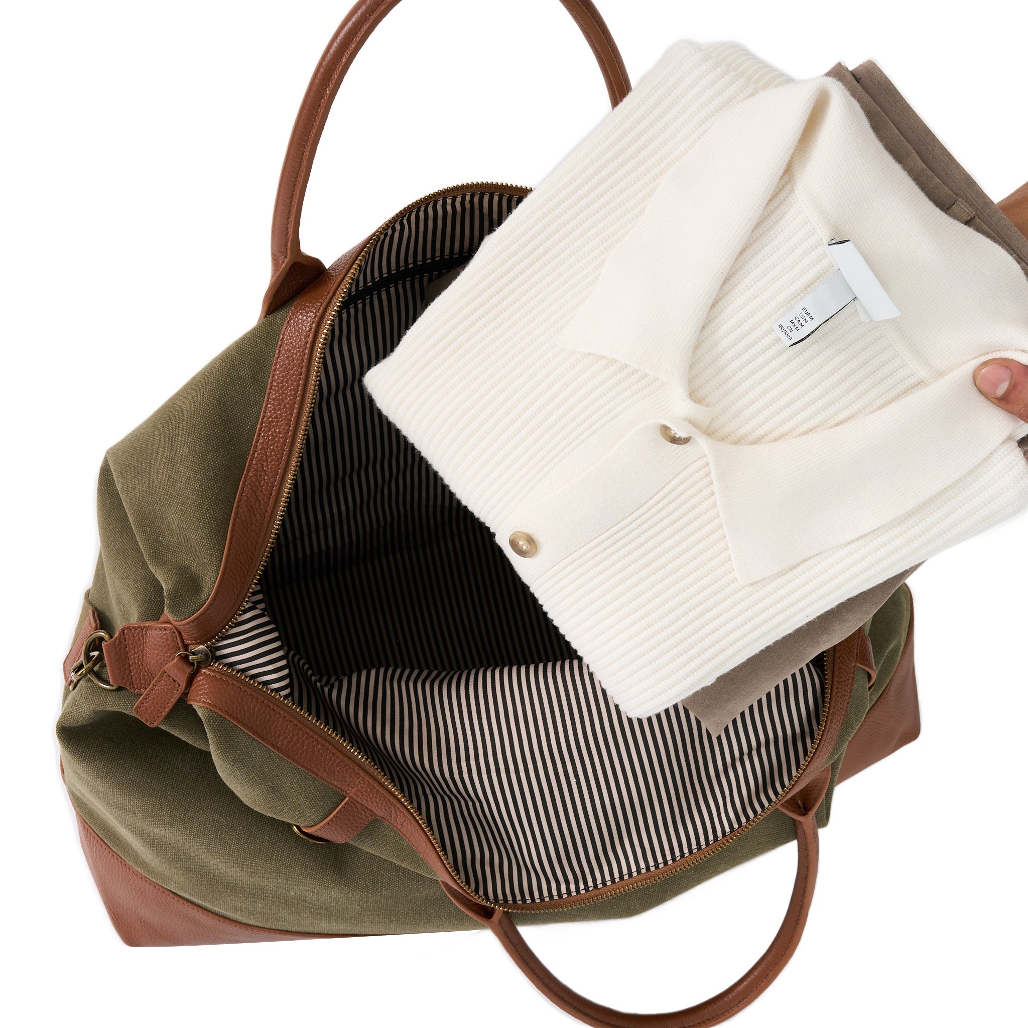 Hudson Canvas and Leather Weekender Bag - Woodstock Leather