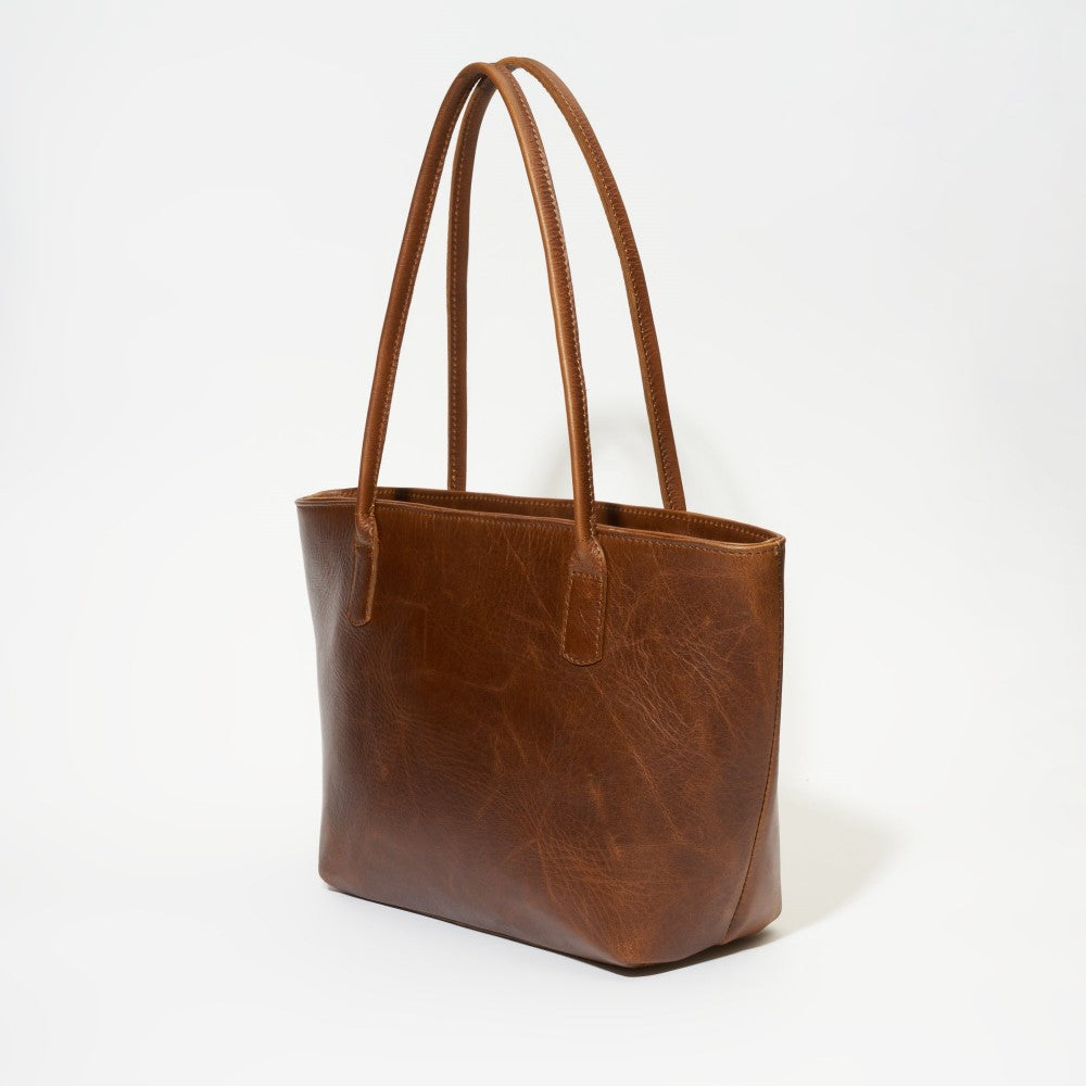 Back view of Blake Tote Bag - Pecan