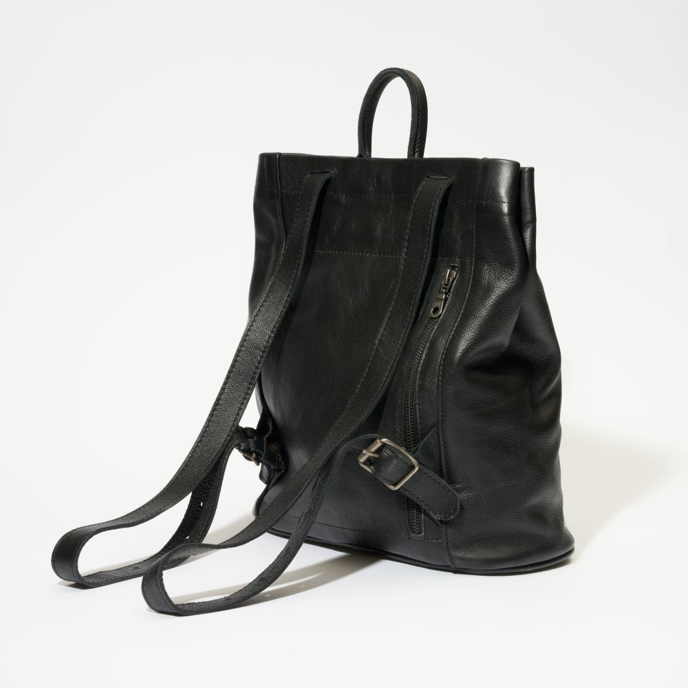 Back view of Haley Backpack-Black