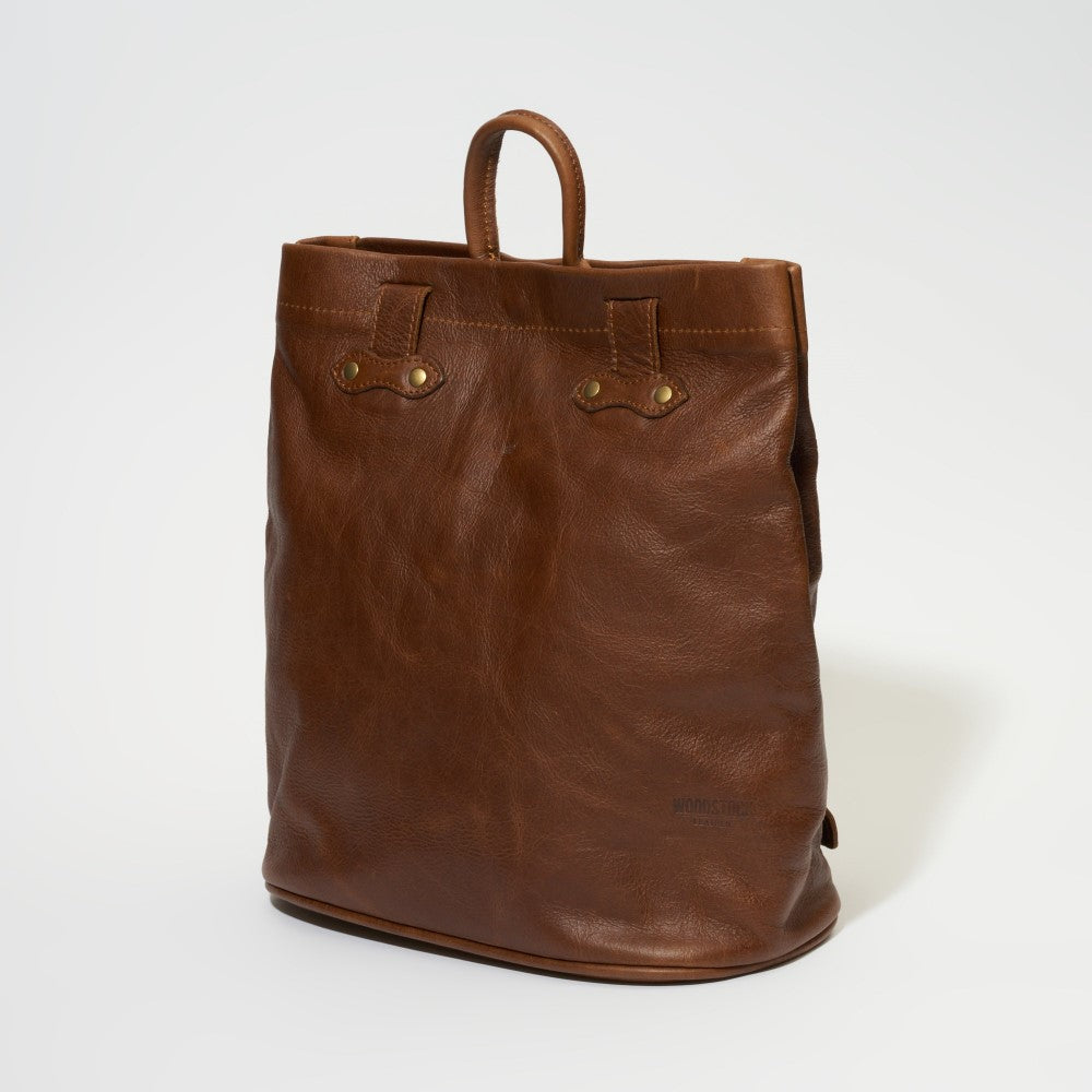 Front view of Haley Backpack-Pecan