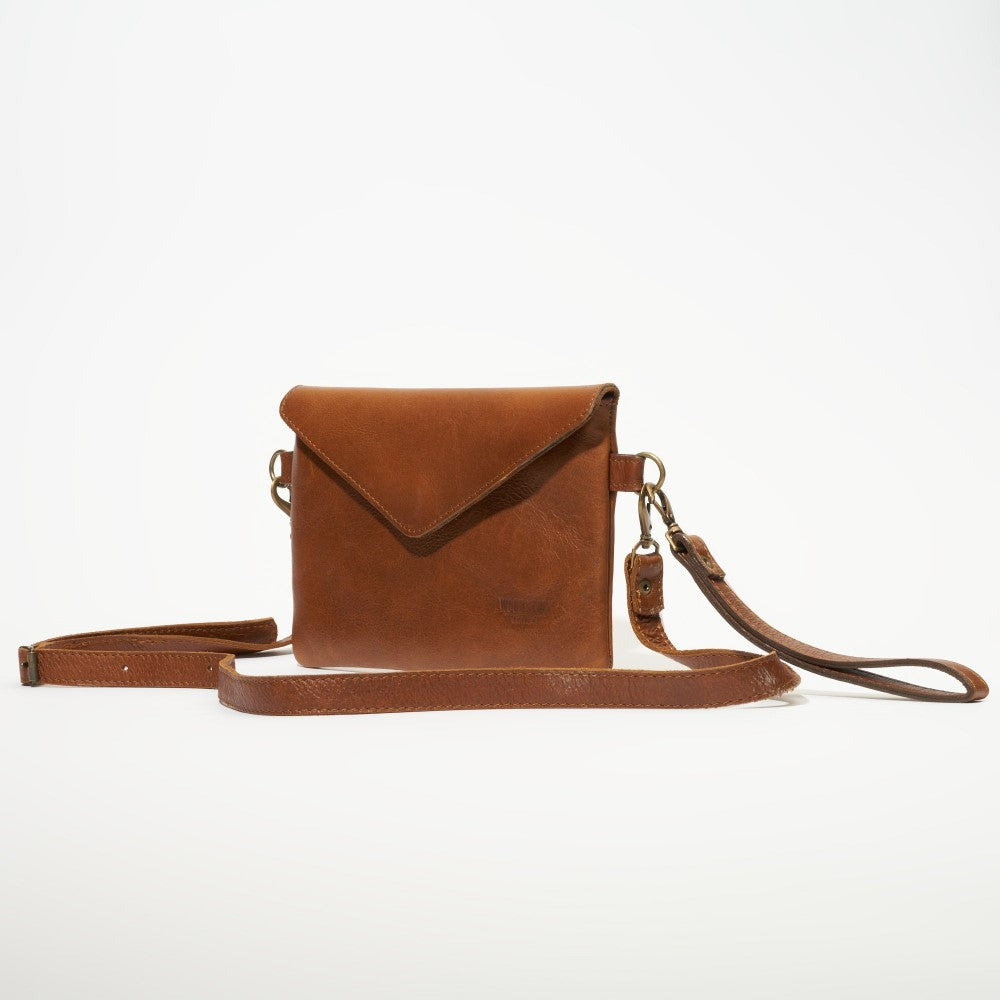 Front view of Marley Clutch Bag - Pecan