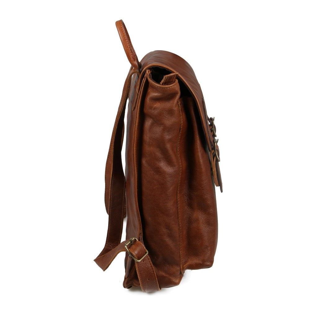 Side view of Peyton 15" Laptop Backpack - Pecan