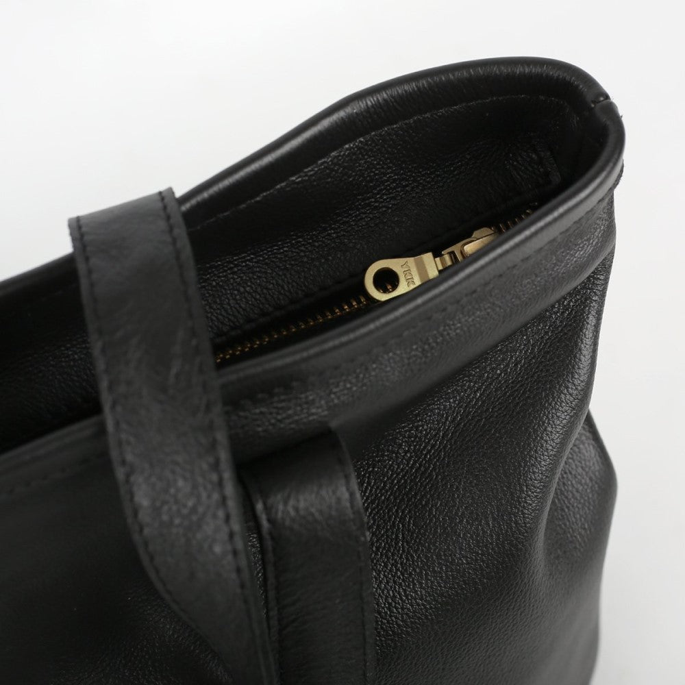 Top view of closed Sierra Soft Tote Bag - Black