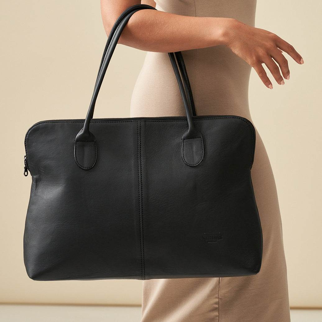 Black best sale work handbag