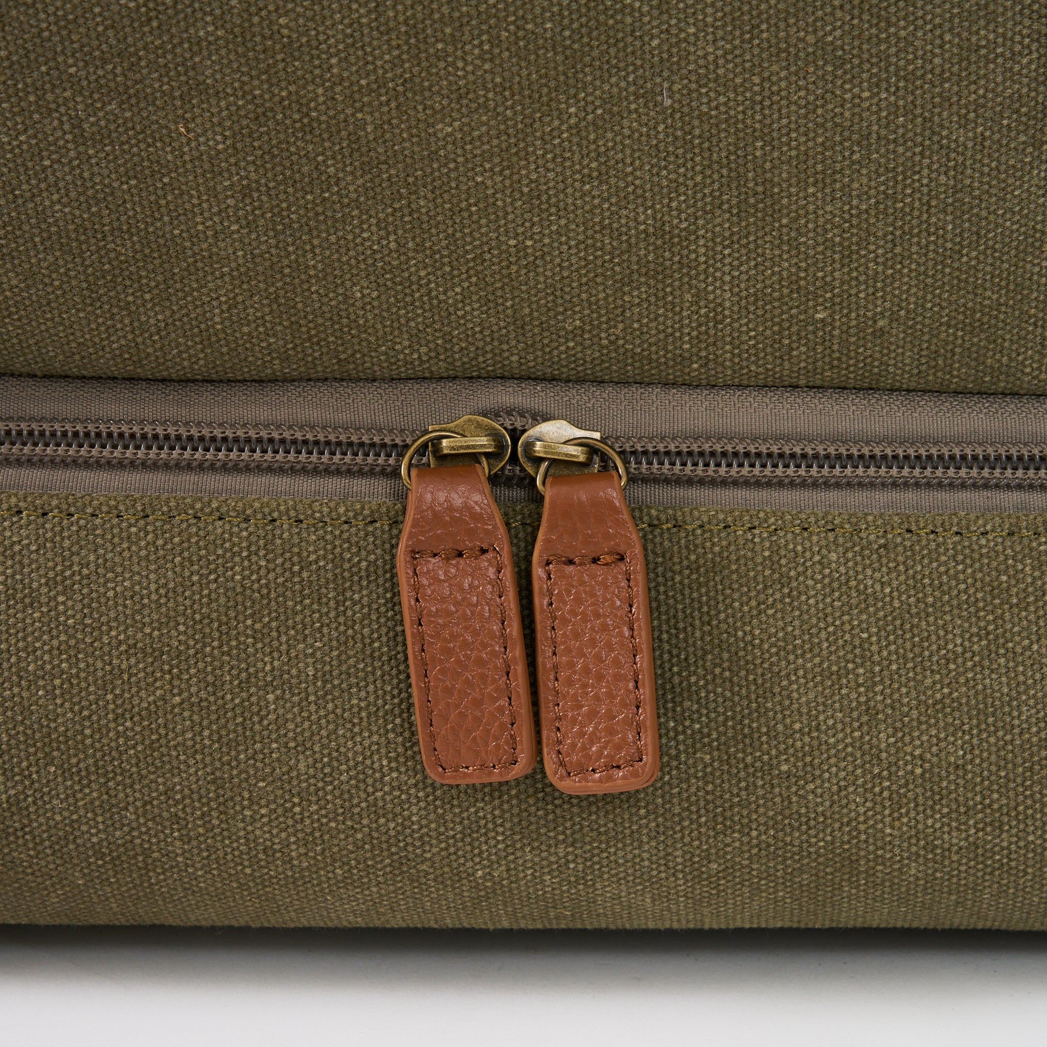 Kingsley Double Layer Canvas and Leather Duffel with Shoe Compartment