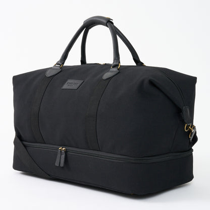 Kingsley Double Layer Canvas and Leather Duffel with Shoe Compartment