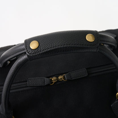 Kingsley Double Layer Canvas and Leather Duffel with Shoe Compartment