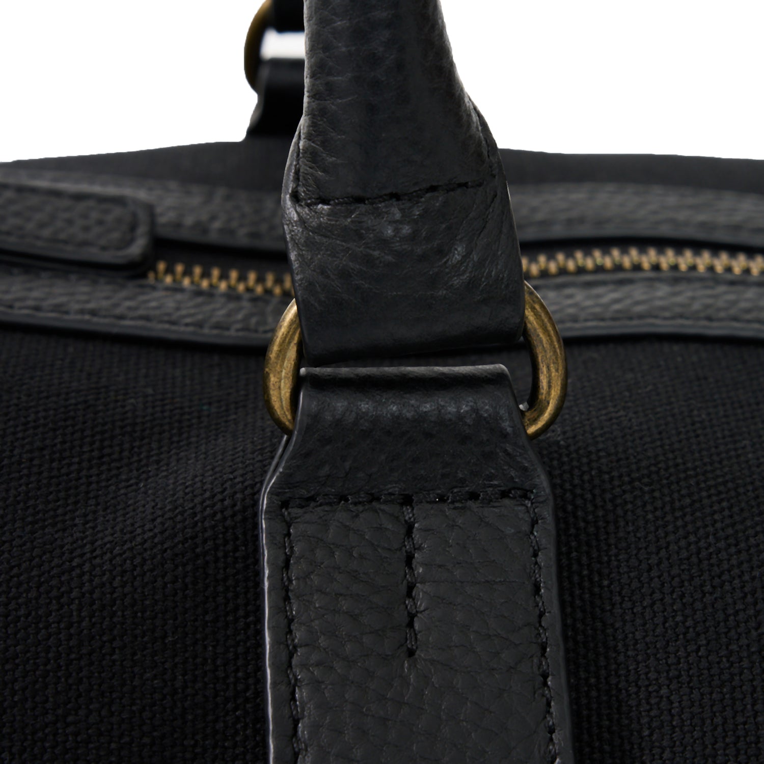 Leather and Canvas Oxford Duffel Bag