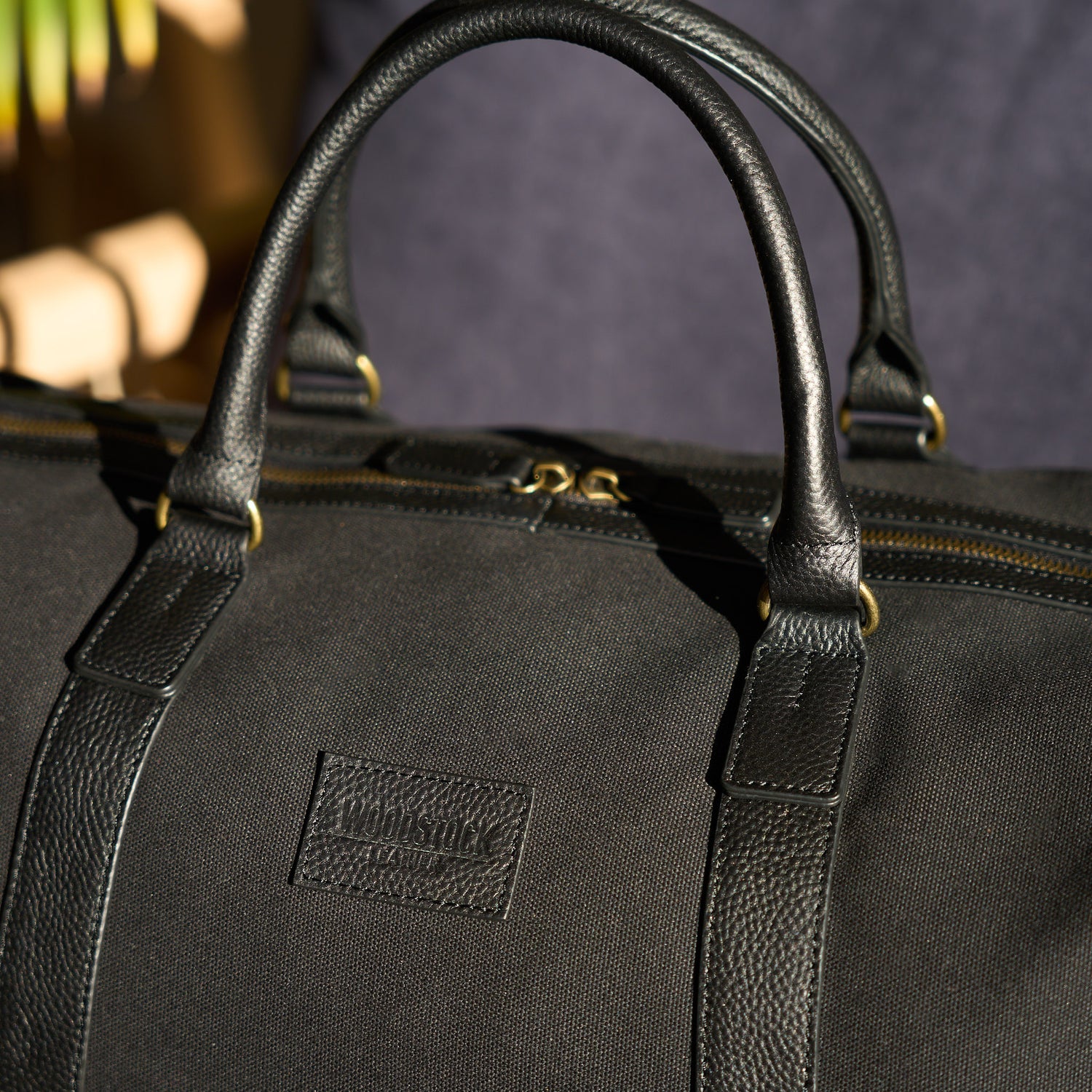 Leather and Canvas Oxford Duffel Bag