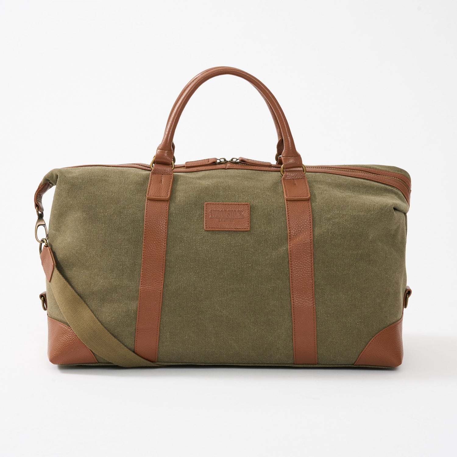 Leather and Canvas Oxford Duffel Bag