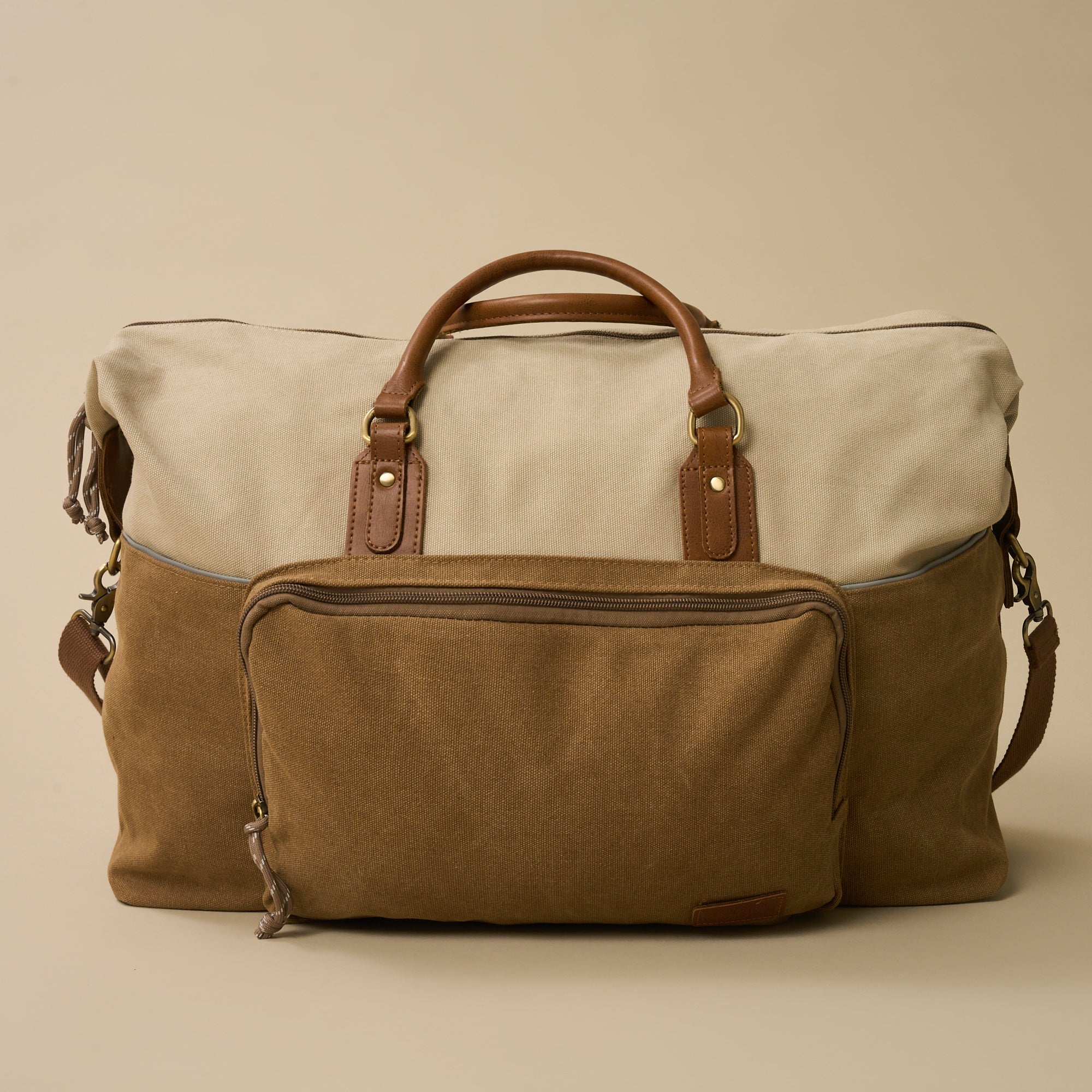 Canvas and leather weekender hotsell