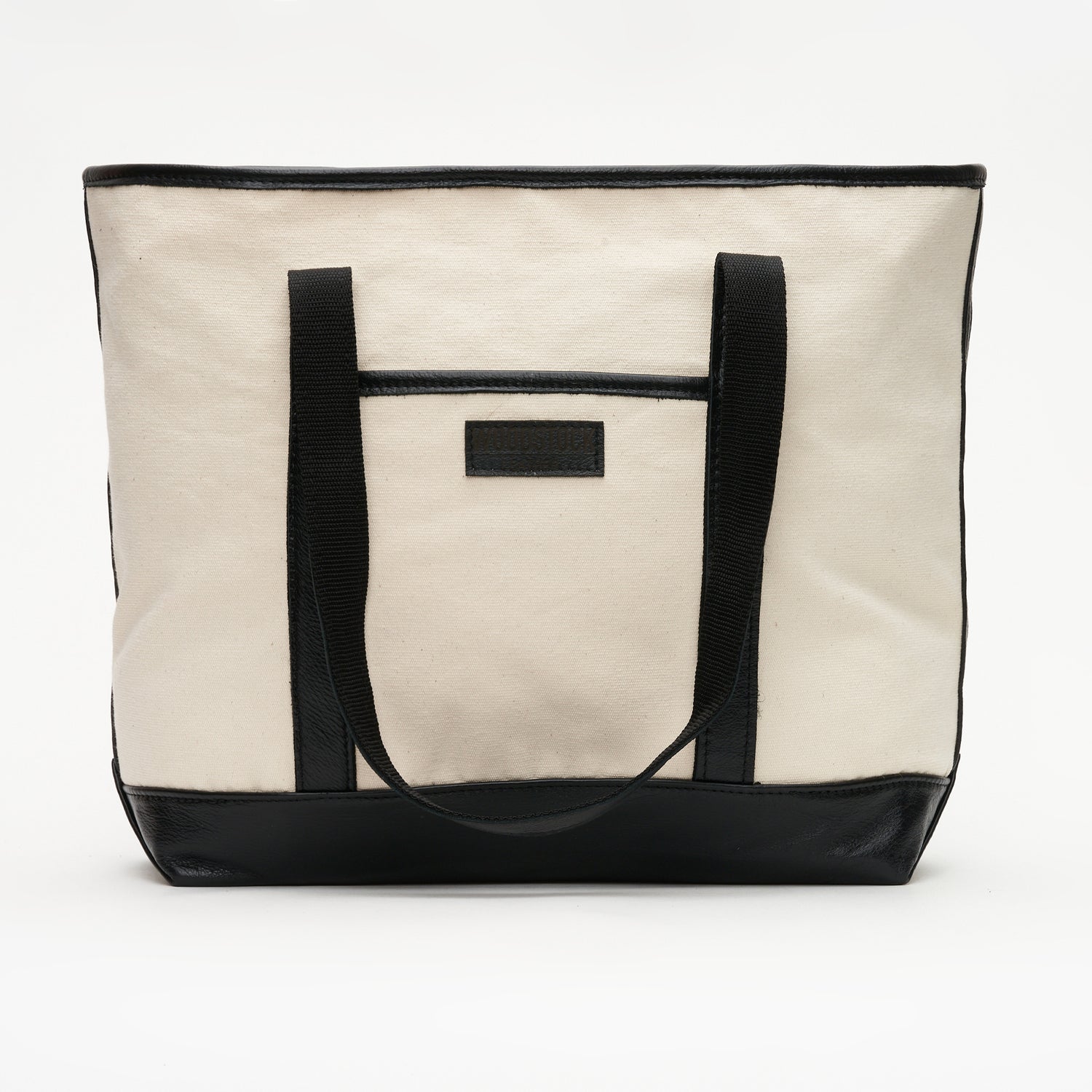 Safari Canvas &amp; Leather Two-Tone Tote Bag