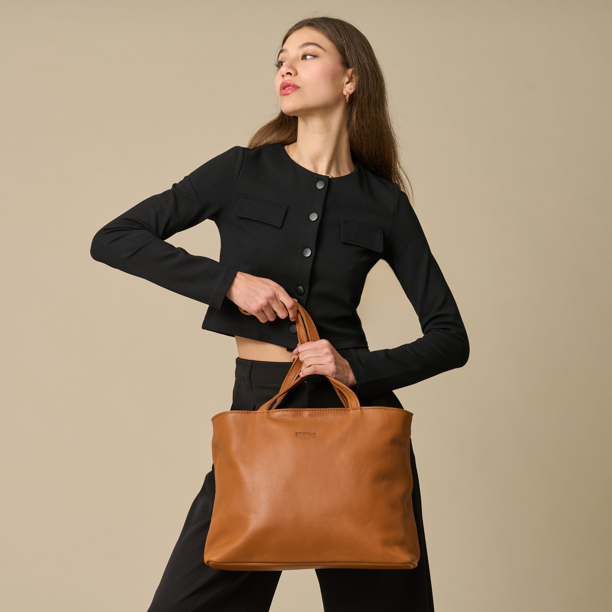 Blaire Sturdy Leather Handbag - Woodstock Leather