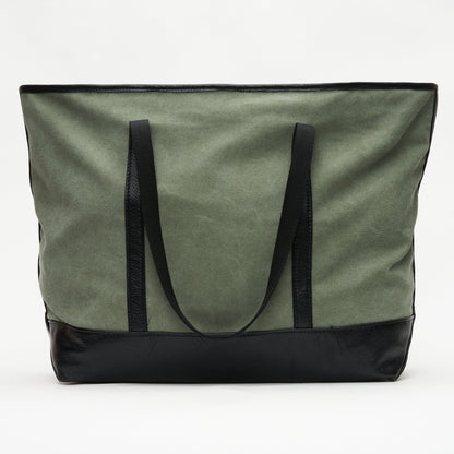 Bushveld Canvas &amp; Leather Two-Tone Weekender Bag - Woodstock Leather