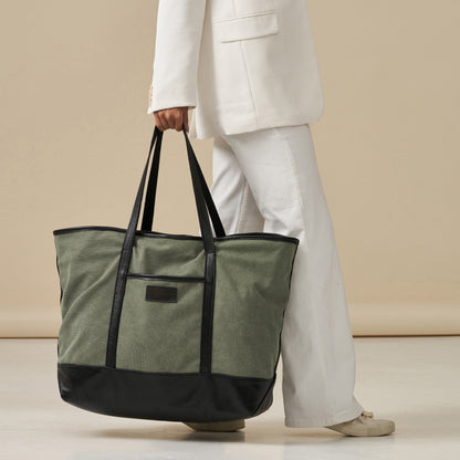 Bushveld Canvas &amp; Leather Two-Tone Weekender Bag - Woodstock Leather