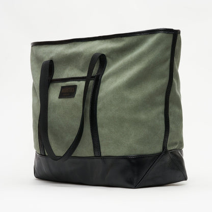 Bushveld Canvas &amp; Leather Two-Tone Weekender Bag - Woodstock Leather