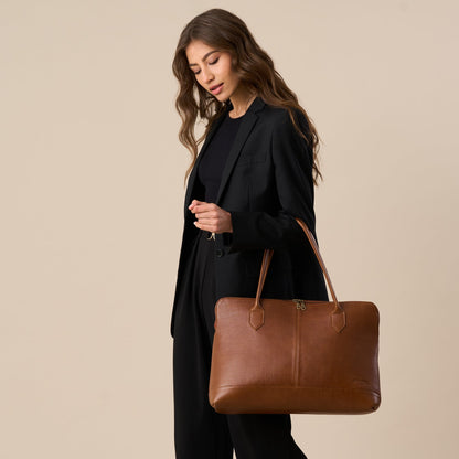 Capri Laptop and Work Handbag - Woodstock Leather