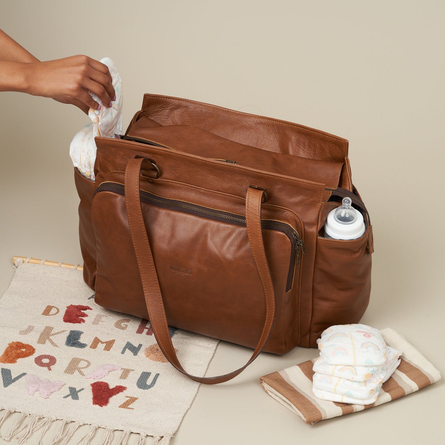 Charlotte Nappy Bag - Woodstock Leather
