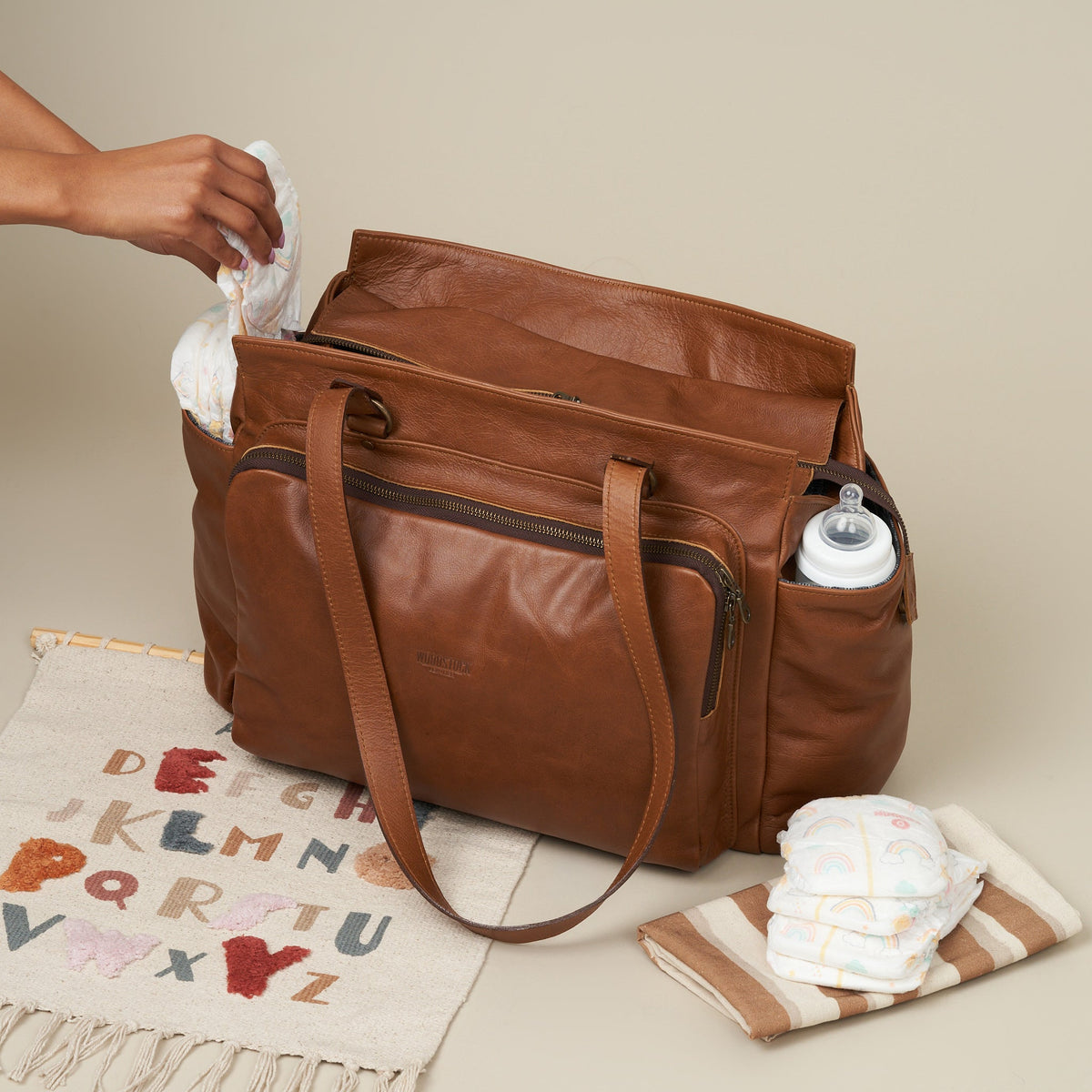 Charlotte Nappy Bag - Woodstock Leather