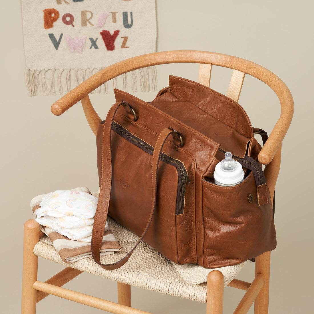 Charlotte Nappy Bag - Woodstock Leather