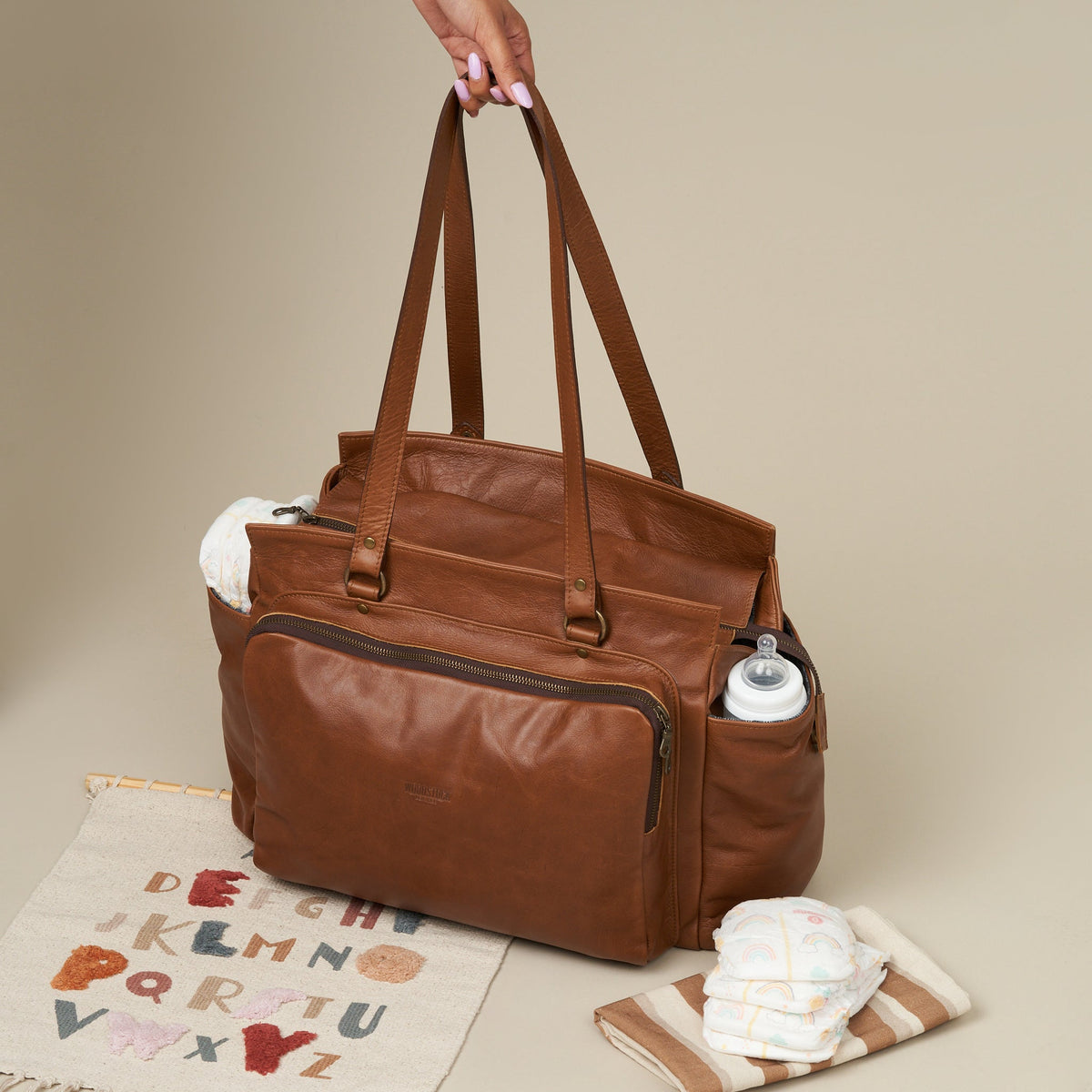 Charlotte Nappy Bag - Woodstock Leather