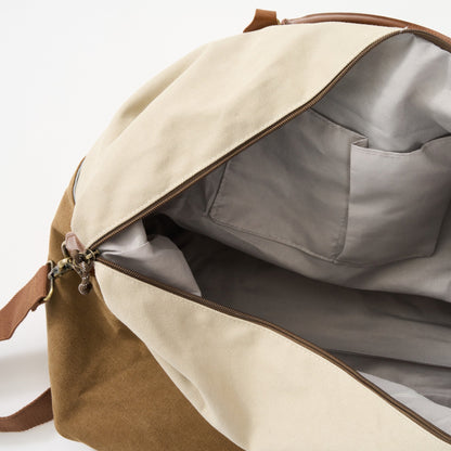Dallas Two-tone Premium Canvas and Leather Weekend Bag - Woodstock Leather
