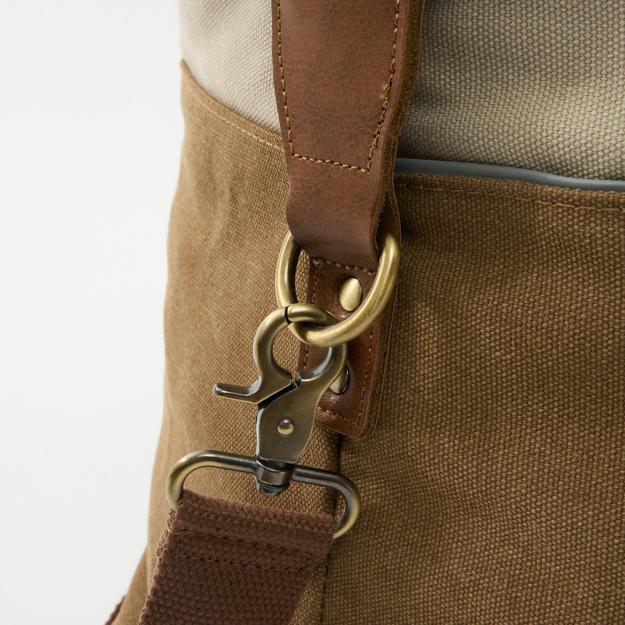 Dallas Two-tone Premium Canvas and Leather Weekend Bag - Woodstock Leather