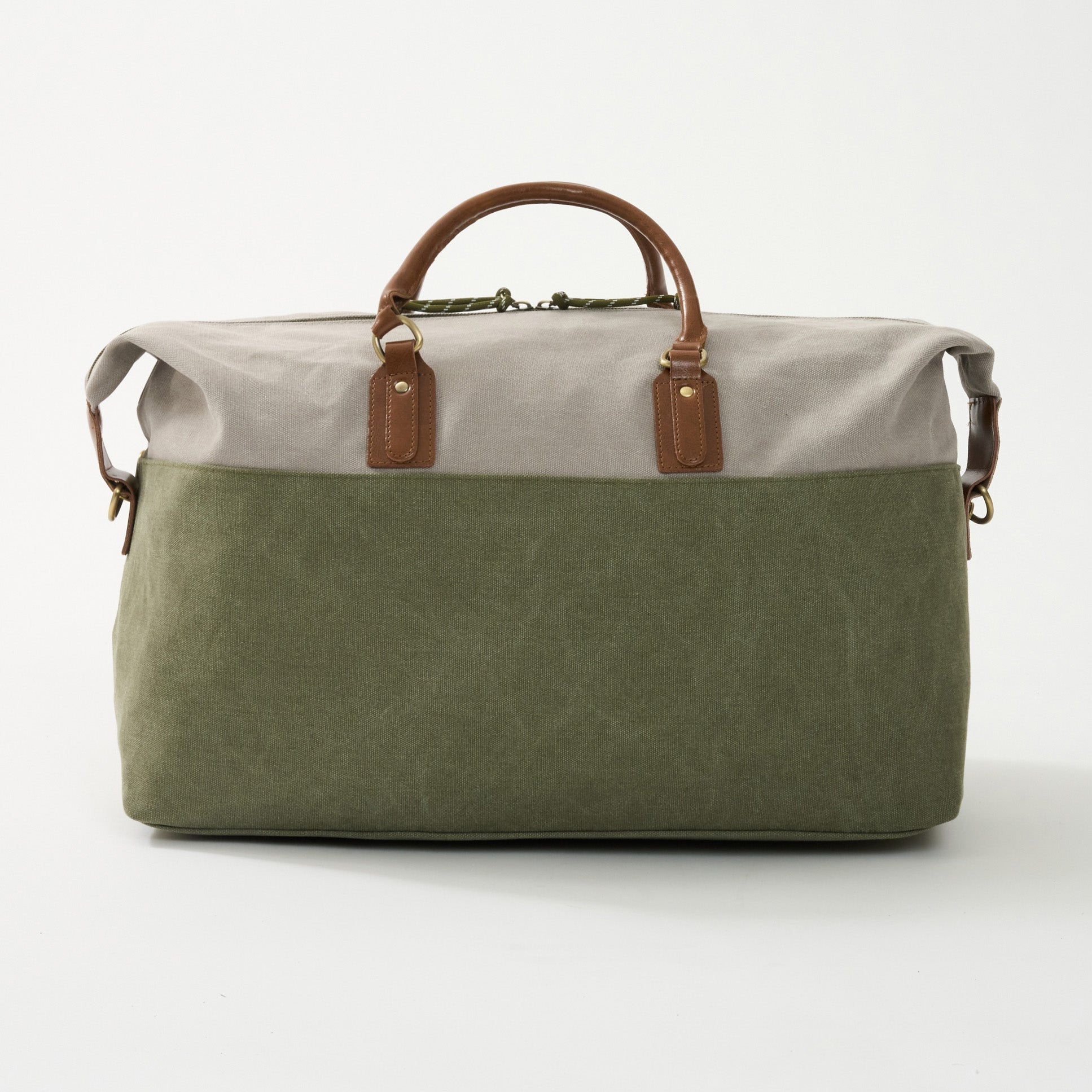 Dallas Two-tone Premium Canvas and Leather Weekend Bag - Woodstock Leather