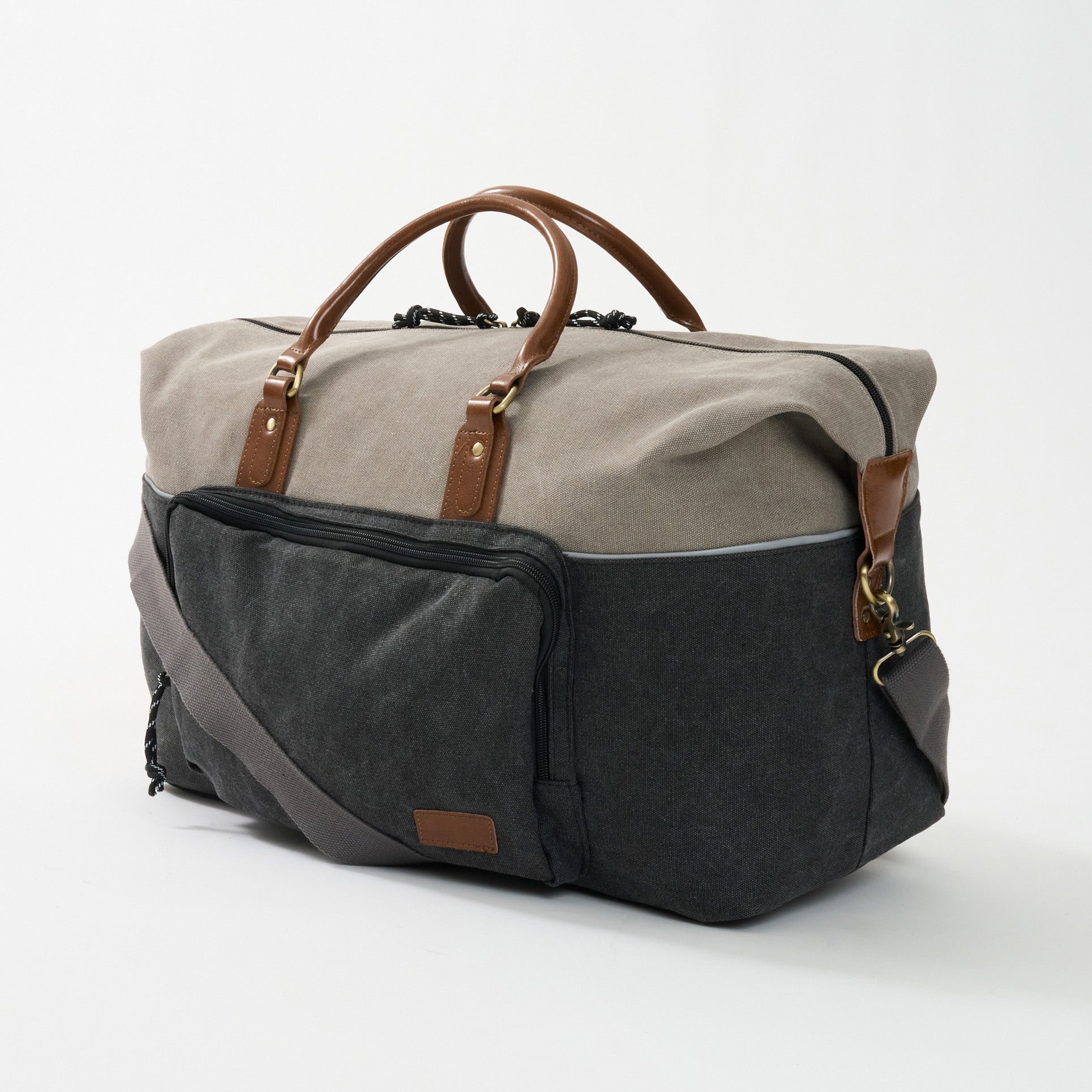 Dallas Two-tone Premium Canvas and Leather Weekend Bag - Woodstock Leather
