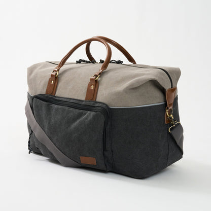 Dallas Two-tone Premium Canvas and Leather Weekend Bag - Woodstock Leather