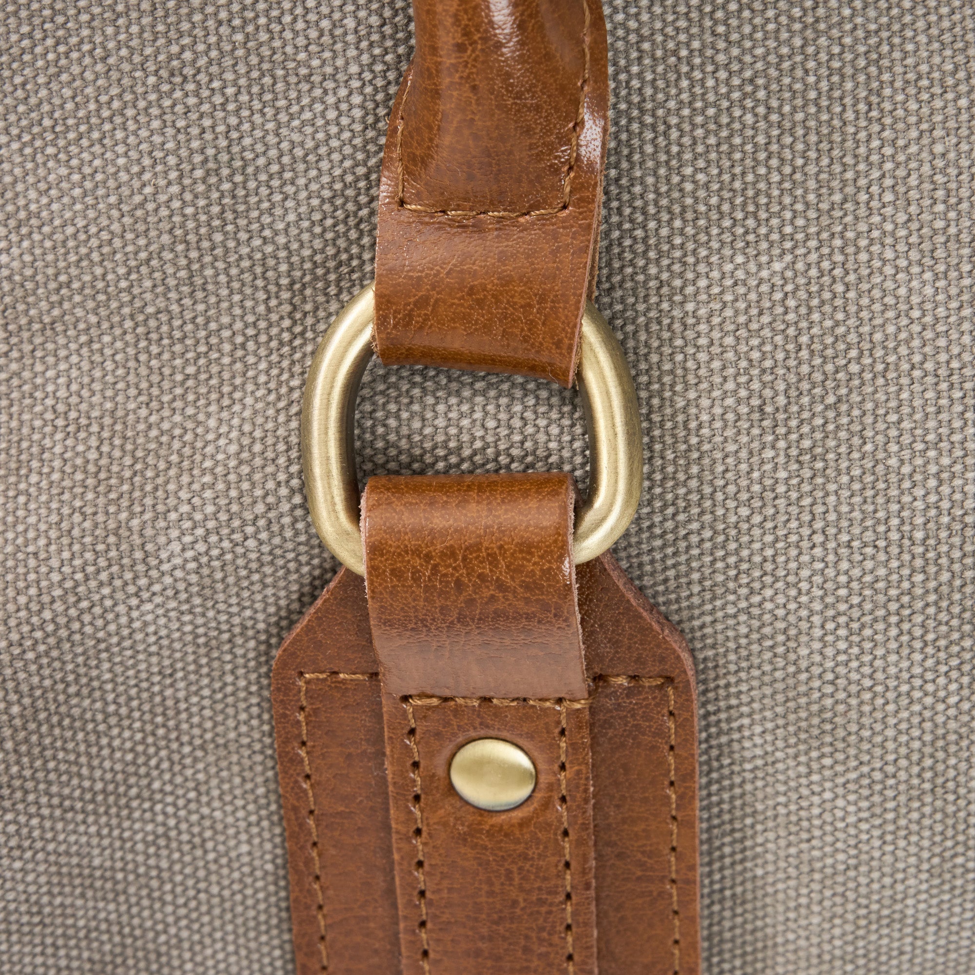 Dallas Two-tone Premium Canvas and Leather Weekend Bag - Woodstock Leather