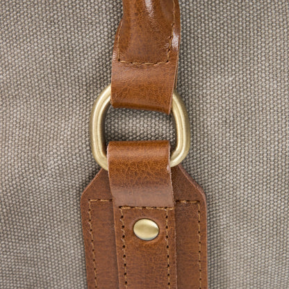 Dallas Two-tone Premium Canvas and Leather Weekend Bag - Woodstock Leather