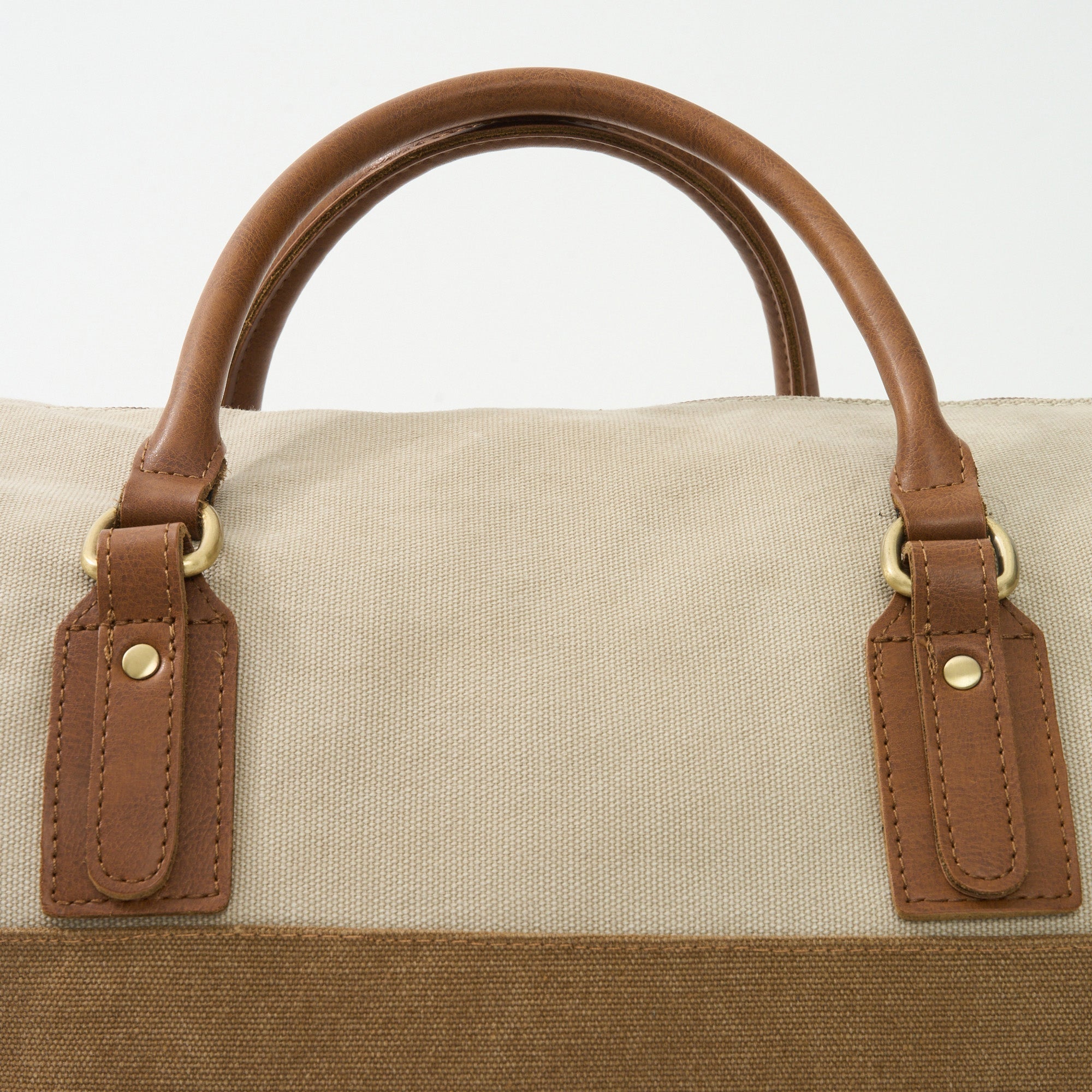 Dallas Two-tone Premium Canvas and Leather Weekend Bag - Woodstock Leather