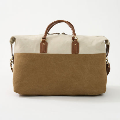 Dallas Two-tone Premium Canvas and Leather Weekend Bag - Woodstock Leather