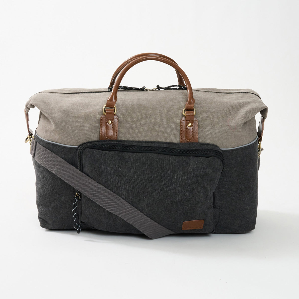 Dallas Two-tone Premium Canvas and Leather Weekend Bag - Woodstock Leather