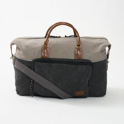 Dallas Two-tone Premium Canvas and Leather Weekend Bag - Woodstock Leather