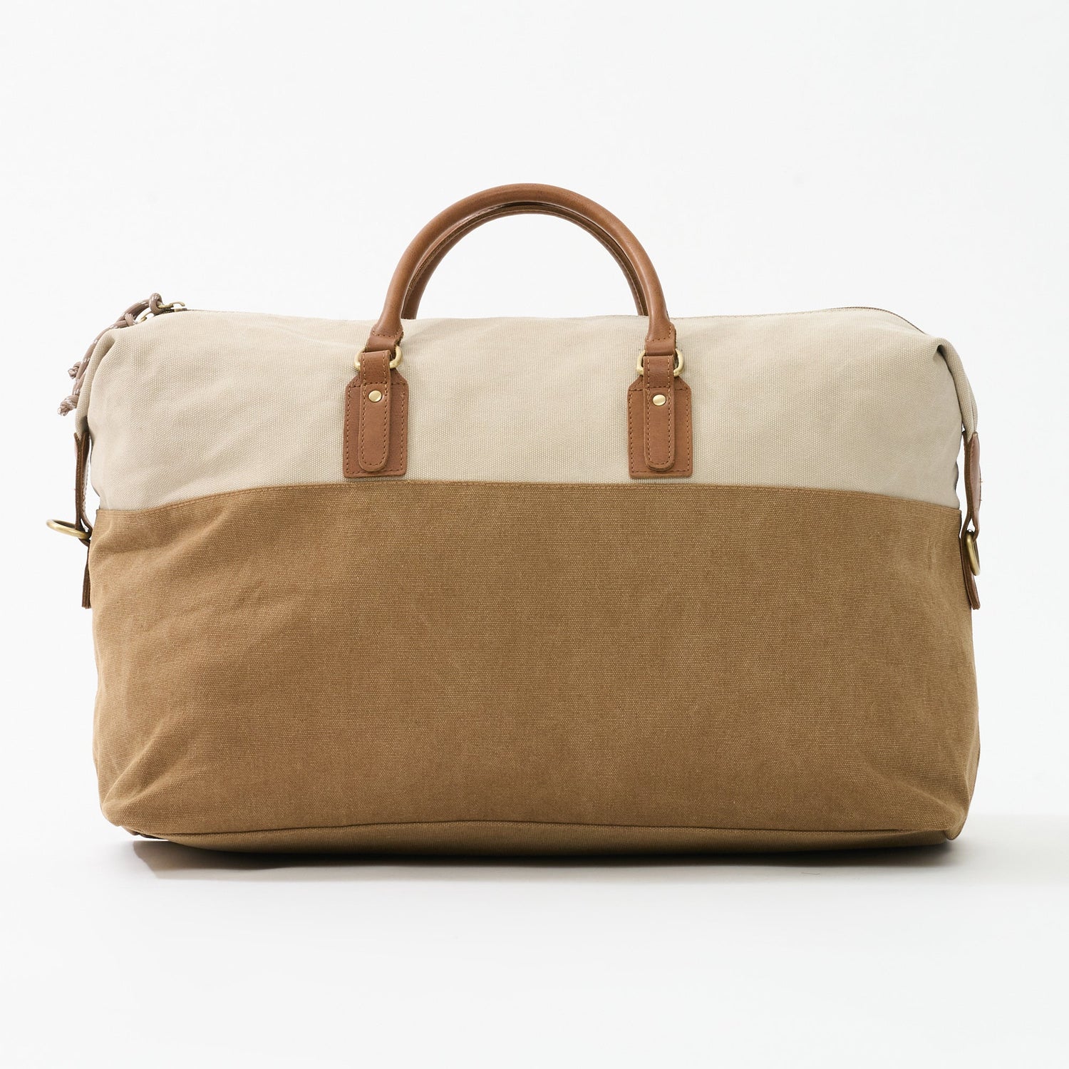 Dallas Two-tone Premium Canvas and Leather Weekend Bag - Woodstock Leather