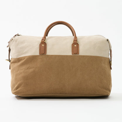 Dallas Two-tone Premium Canvas and Leather Weekend Bag - Woodstock Leather