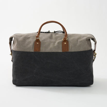 Dallas Two-tone Premium Canvas and Leather Weekend Bag - Woodstock Leather
