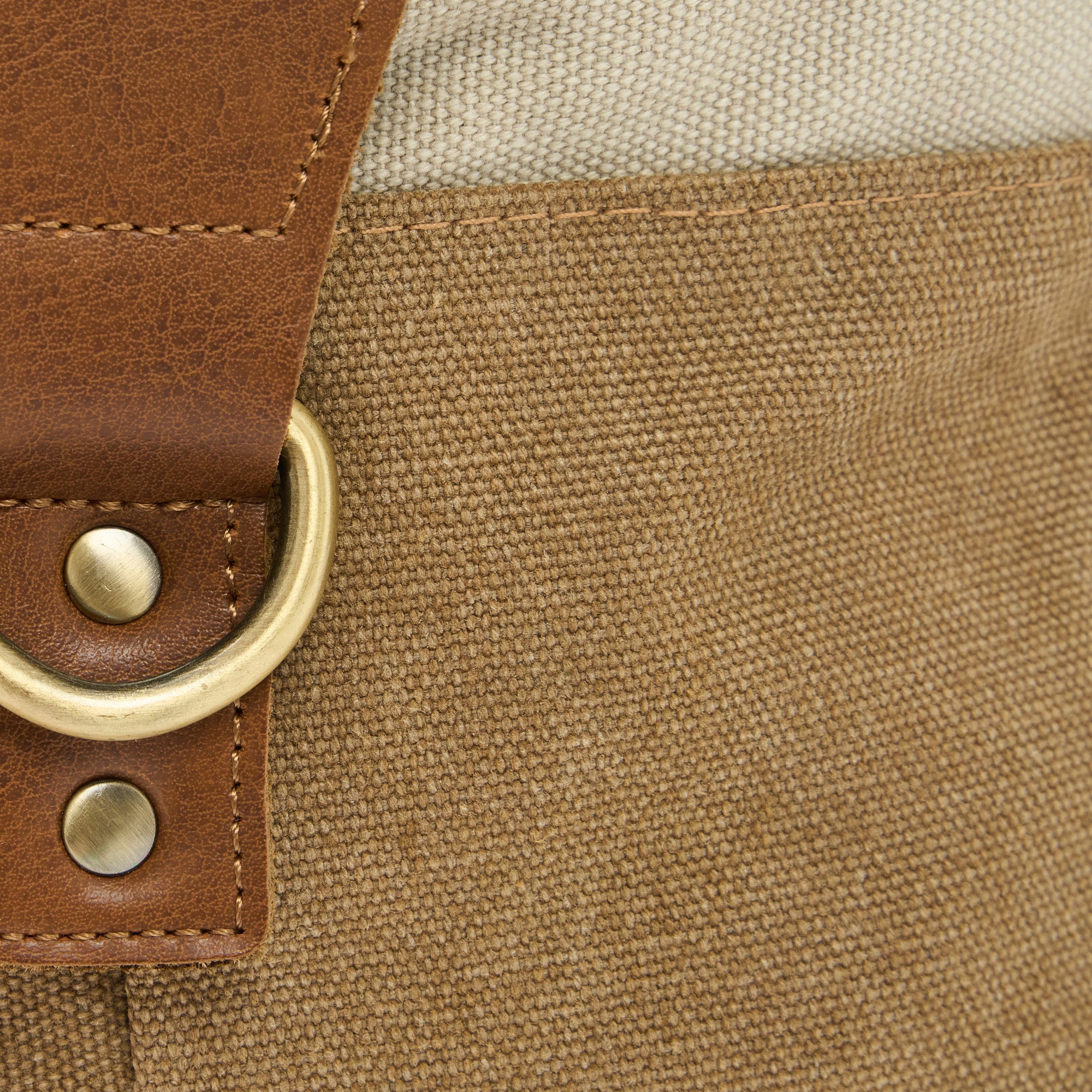 Dallas Two-tone Premium Canvas and Leather Weekend Bag - Woodstock Leather
