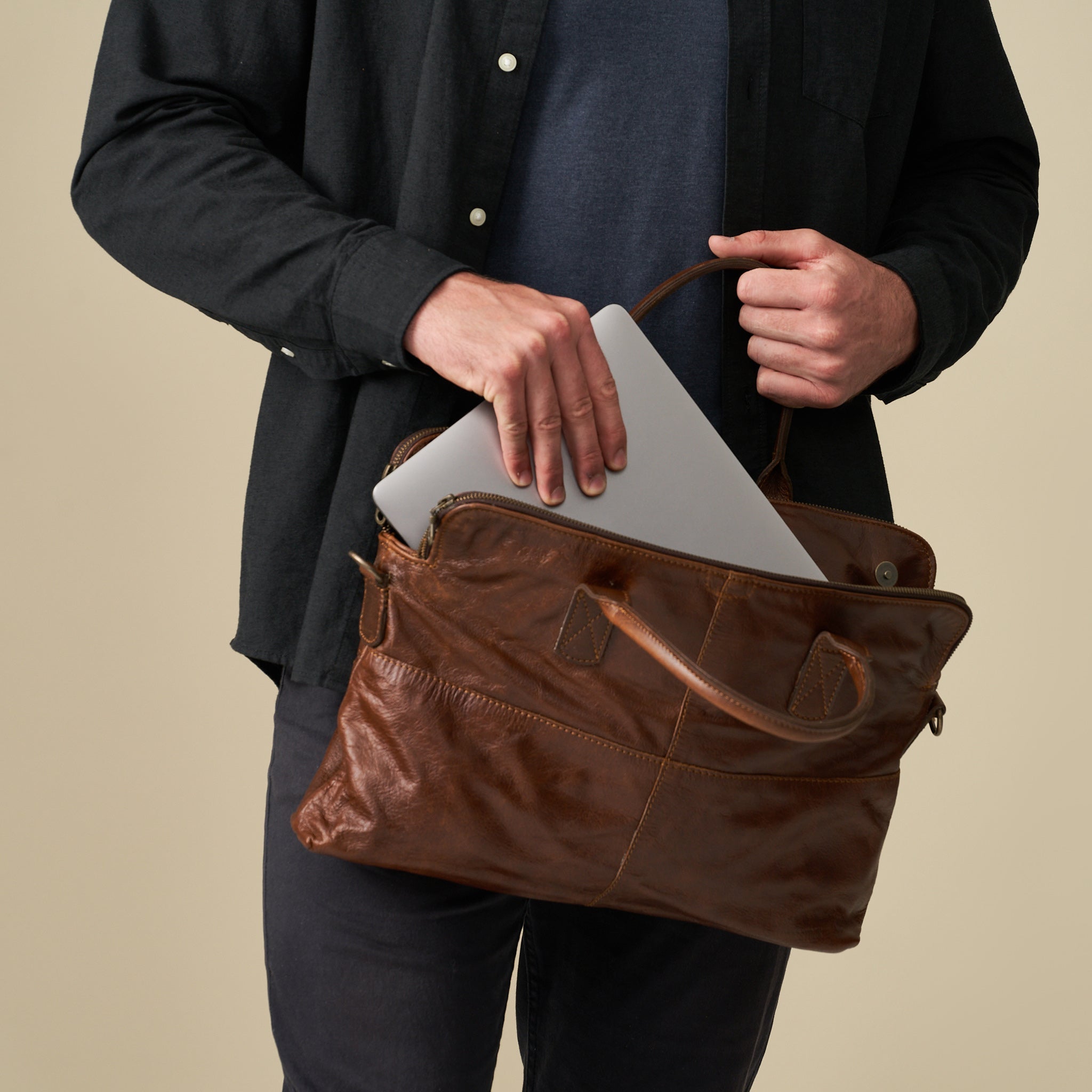 Emerson Luxury Laptop Bag - Woodstock Leather
