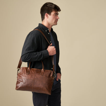 Emerson Luxury Laptop Bag - Woodstock Leather