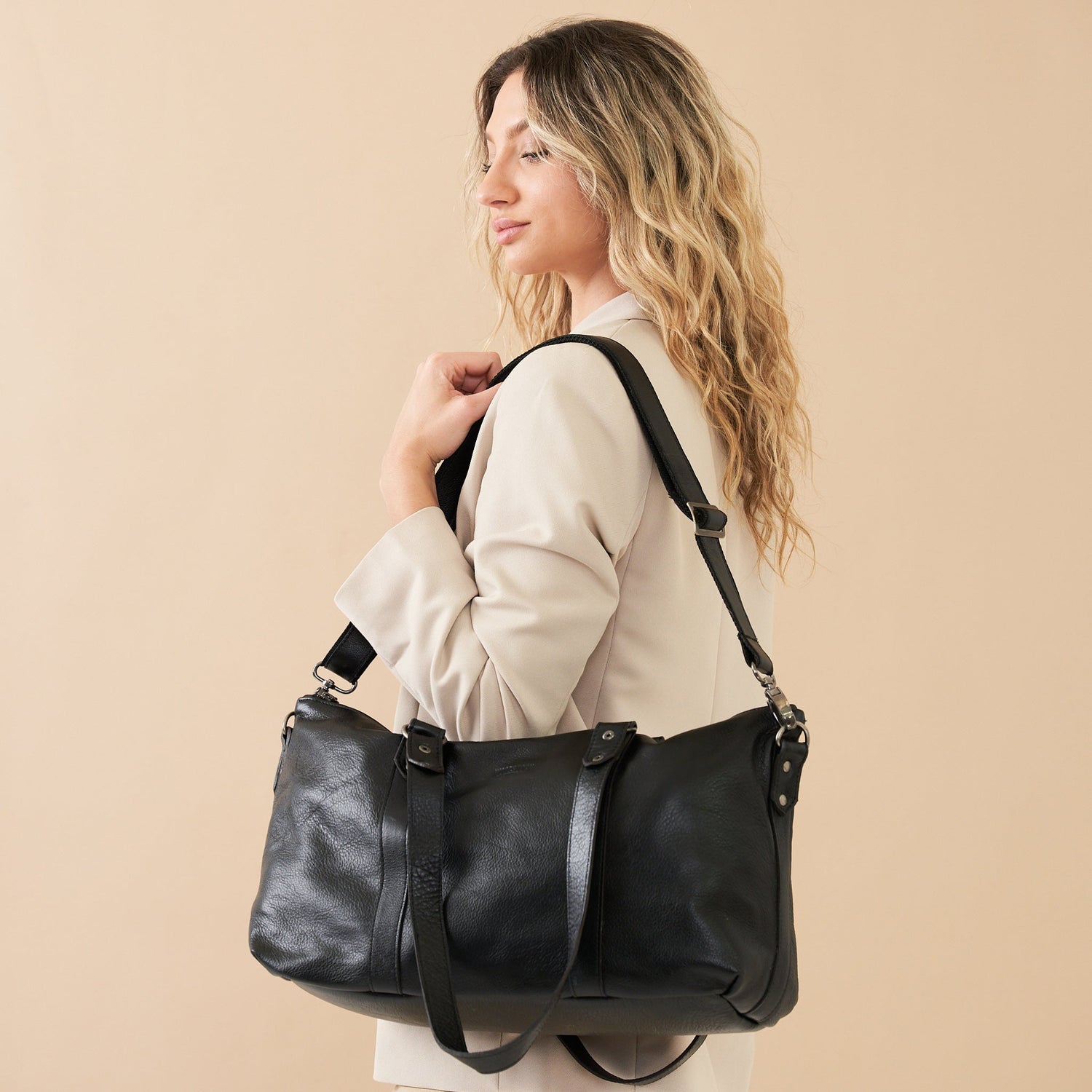 Freya Shoulder Handbag with Sling - Woodstock Leather