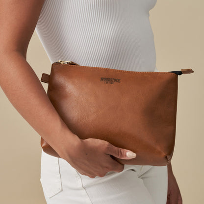 Harper Large Cosmetic and Toiletry Bag - Woodstock Leather